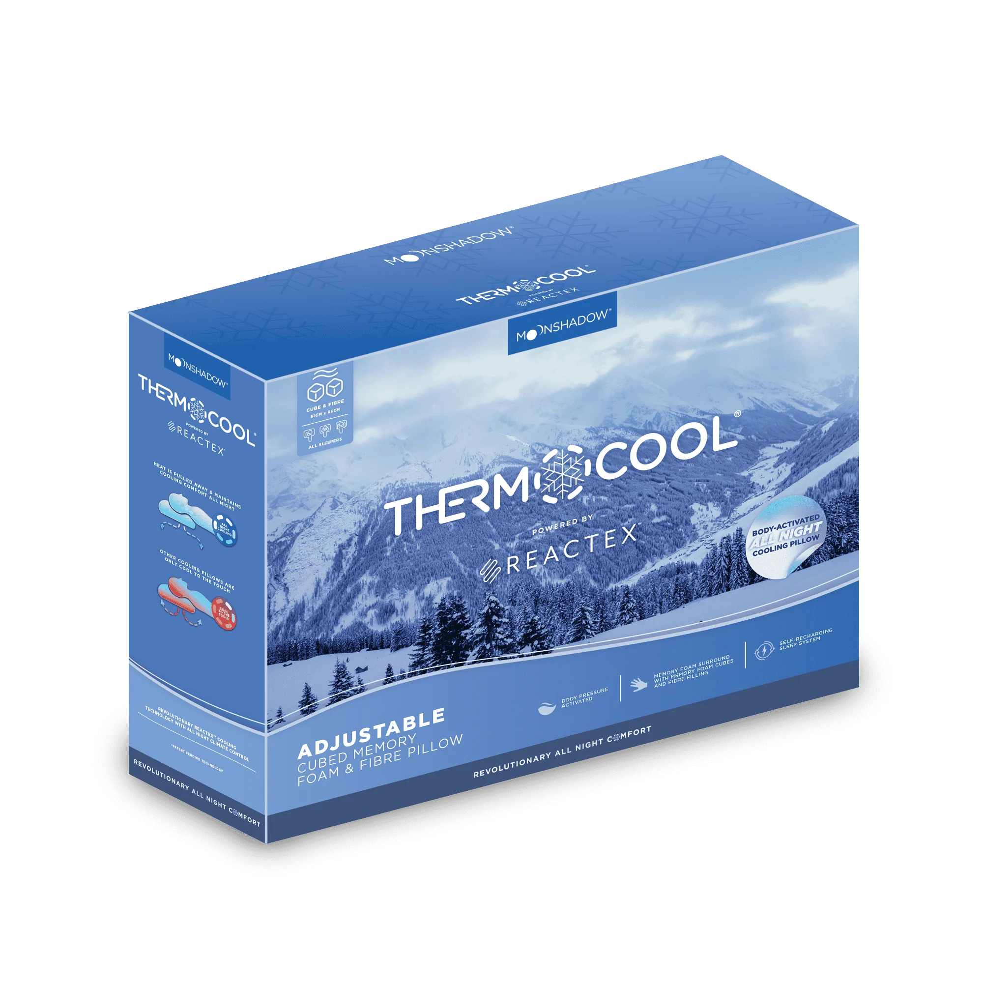 Thermocool® Pillow Range Adjustable Cube Pillow